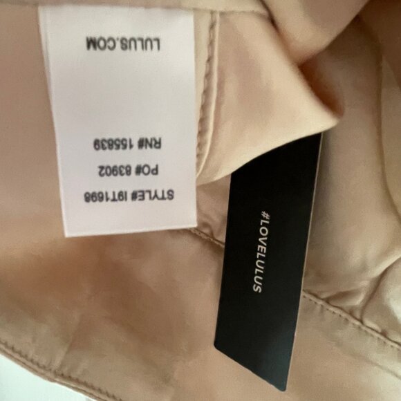 New Lulus Lux'd Out Champagne Satin Crop Top Tank Top Size XL Extra Large - Picture 6 of 11